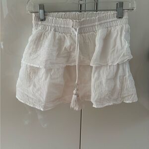 Elegant White Ruffled Kids Skirt